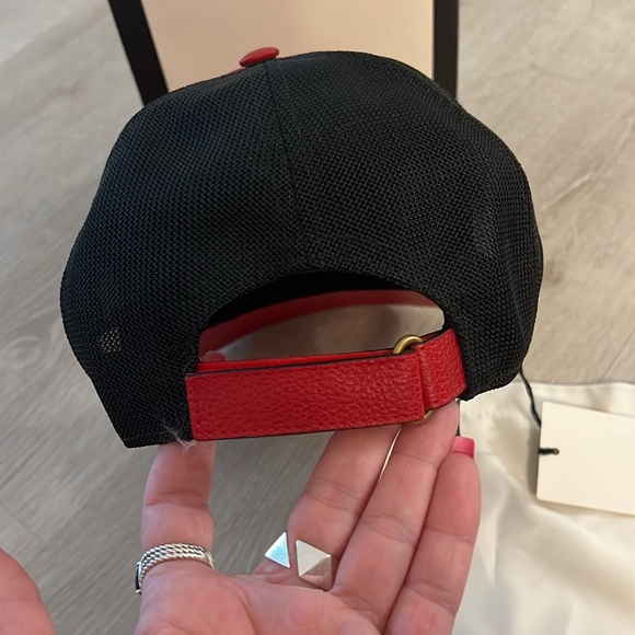 GUCCI Leather Logo Hat - Picture 3 of 6